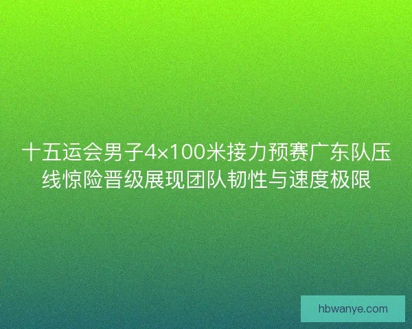 十五运会男子4×100米接力预赛广东队压线惊险晋级展现团队韧性与速度极限